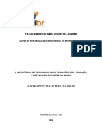 Monografia A Importância Da Tecnologia Da Informação para Formação A Distância de Docentes No Brasil