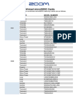 H1N Operation Confirmed Microsdhc Cards: Size Brands Model Number