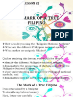 Quarter 3 (Lesson 2) : The Mark of A True Filipino