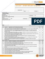 Compliance Inspection Test Sheet