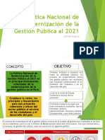 Política Nacional de Modernización de La Gestión Pública