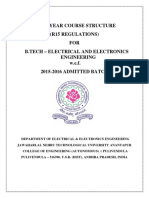 Iii&Iv Year Course Structure (R15 Regulations) FOR B.Tech - Electrical and Electronics Engineering W.E.F. 2015-2016 ADMITTED BATCH