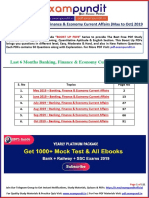 Last Six Months Banking Finance and Economy Current Affairs PDF