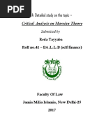 Critical Analysis On Marxian Theory: A Detailed Study On The Topic