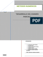 Solucionario Del Examen Parcial Metodos Numericos Grupo 4