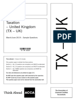 Taxation - United Kingdom (TX - UK) : Applied Skills