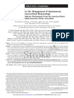 Guidelines For The Management of Spontaneous Intracerebral Hemorrhage