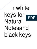 With White Keys For Natural Notesand Black Keys For Accidentals