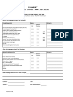 Forklift Inspection Checklist