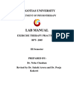 BPT 2005 Exercise Therapy - I Lab Manual Corr PDF