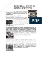 Generaciones de La Historia de Los Sistemas Operativos