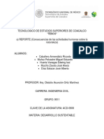 Consecuencias de Las Actividades Humanas Sobre La Naturaleza