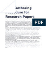 Data Gathering Procedure For Research Papers