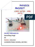 Physics Project: Logic Gates - and Gate