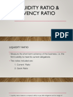 Solvancy and Liquidity Ratio 