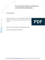 Action and Cognition in Task Oriented Coping: Factor Structure and Internal Consistency of The CISS-21 With An Indian Sample