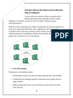 QUES.24 - What Is Intranet? Discuss The Features and Architecture of Intranet With The Help of A Diagram