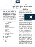 Simulation Analysis of Compression Refrigeration Cycle With Different Refrigerants