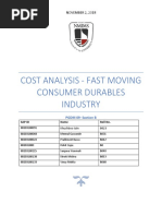 Cost Analysis - Fast Moving Consumer Durables Industry: NOVEMBER 2, 2018