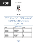 Cost Analysis - Fast Moving Consumer Durables Industry: Group 8