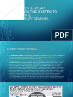 Design of A Solar Photovoltaic System To Cover The Electricity Demand