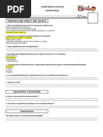 4 Examen Semanal Del Iv Bimestre 2do. Año CC - SS