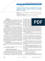 Protective Effect of Breast Milk On Urinary Tract Infection in Children Aged 0-3 Years