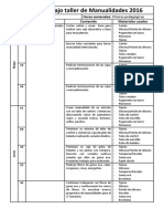 Plan de Trabajo Taller de Manualidades 2017