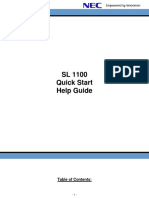 NEC SL1100 Quick Start Guide