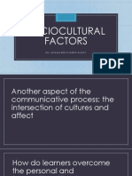 Sociocultural Factors 