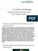 National Cipher Challenge: A Beginner's Guide To Codes and Ciphers Part 2, Frequency Analysis