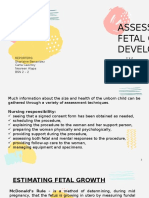 Assessment of Fetal Growth and Development: Reporters: Sharlaine Benavidez Carla Caoctoy Nesreen Alapa BSN 2 - 2