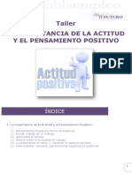 Temario La Importancia de La Actitud y El Pensamiento Positivo PDF