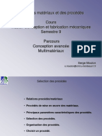 Choix Des Matériaux Et Des Procédés Cours Master Conception Et Fabrication Mécaniques Semestre 9 Parcours Conception Avancée Multimatériaux