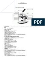 Quiz No. 1 The Compound Microscope