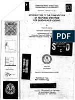 Introduction To Computation of Response Spectrum For Earthquake Loading