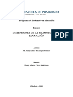 Ensayo Dimensiones de La Filosofia de La Educación