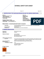 Material Safety Data Sheet: 1. Identification of The Substance/Preparation and The Company/Undertaking