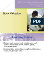 Introduction To Finance: Stock Valuation