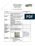 Lesson Plan in Mathematics VI October 25,2019 Set B