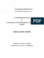 Reflection Paper: Sta. Cruz National High School