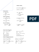 Convolution:: Formula Sheet