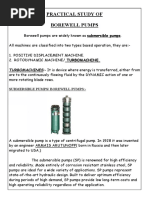 Practical Study of Borewell Pump