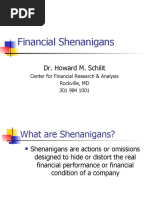 Financial Shenanigans: Dr. Howard M. Schilit