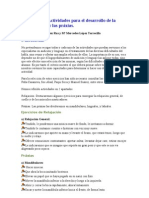 Propuesta para El Desarrollo de La Relajación y Las Práxias