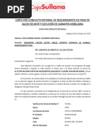 Carta Por Conducto Notarial de Requerimiento de Pago de Saldo Deudor y Ejecución de Garantía Mobiliaria Ayabaca