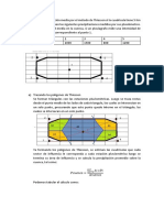 Determinar La Precipitación Media Por El Método de Thiessen Si La Cuadricula Tiene 5 KM de Lado y Los Puntos Tienen Las Siguientes Precipitaciones Medidas Por Sus Pluviómetros