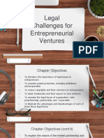 Legal Challenges For Entrepreneurial Ventures