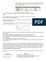 Exercícios de Ciências