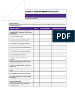 Weekly Hazardous Waste Inspection Checklist PDF